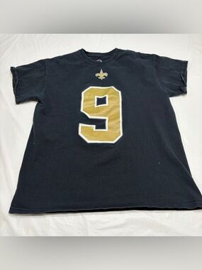 New Orleans Saints Drew Brees #9 NFL Majestic Short Sleeve T Shirt Men’s Medium